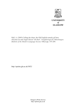 Calling the shots: the Old English remedy gif hors ofscoten sie and