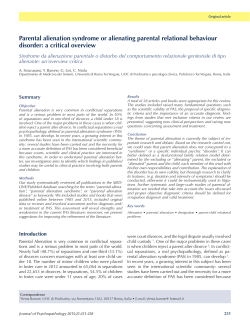 Parental alienation syndrome or alienating parental relational