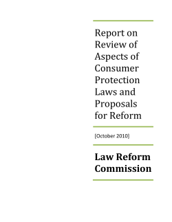 Report on Aspects Consumer Protection Laws