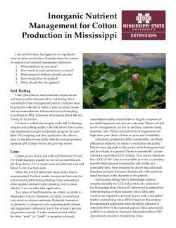 Inorganic Nutrient Management for Cotton Production in Mississippi