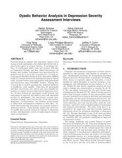 Dyadic Behavior Analysis in Depression Severity