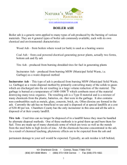 boiler ash - Nature`s Way Resources