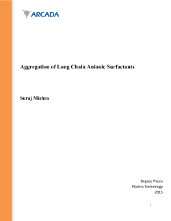 Aggregation of Long Chain Anionic Surfactants