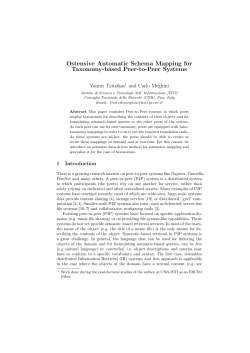Ostensive Automatic Schema Mapping for Taxonomy-based