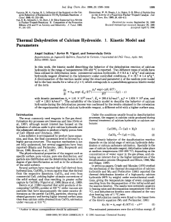 Thermal Dehydration of Calcium Hydroxide. 1. Kinetic Model and