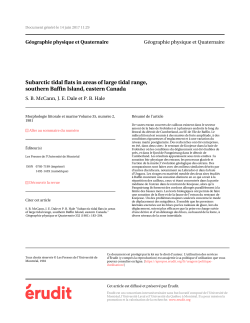Subarctic tidal flats in areas of large tidal range, southern