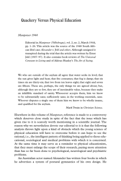 Quackery Versus Physical Education