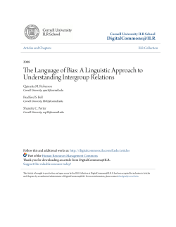 The Language of Bias - DigitalCommons@ILR