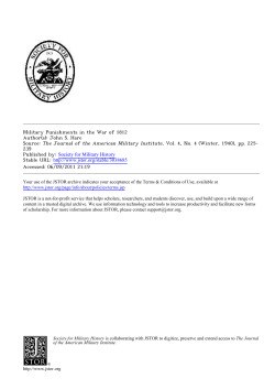 Military Punishments in the War of 1812