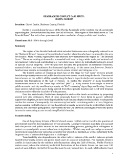 BEACH ACCESS CONFLICT CASE STUDY