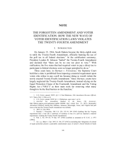 the forgotten amendment and voter identification