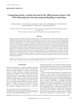 Comparing genetic variants detected in the 1000 genomes project