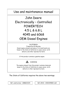 Use and maintenance manual John Deere Electronically