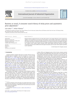 A Consumer Search Theory of Sticky Prices and