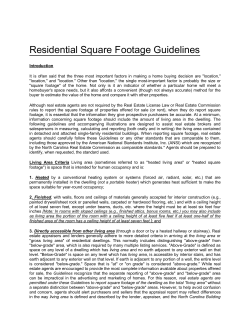 Square Footage Guidelines
