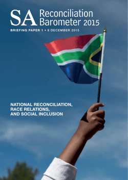 National reconciliation,race relations, and social inclusion