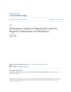 Medictation: Analysis of Attentional Control in Regards to Medication