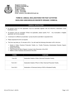 form d4: annual declarations for past activities