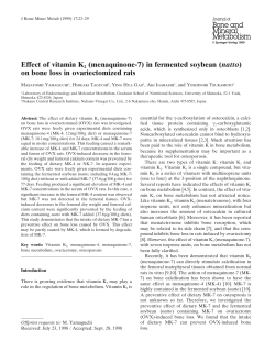 Effect of vitamin K2 (menaquinone-7) in fermented soybean (natto
