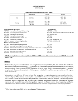 Accounting Major Requirements - College of Business | Iowa State