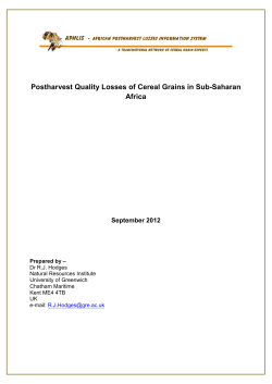 Postharvest Quality Losses of Cereal Grains in Sub-Saharan