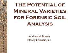 The Potential of Mineral Varieties for Forensic Soil Analysis