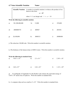 4.7 Notes Scientific Notation Name: