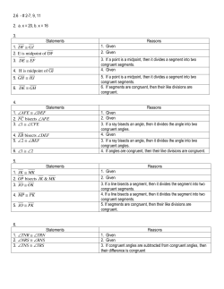 2.6 - # 2-7, 9, 11 2. a. x = 20, b. x = 16 3. Statements