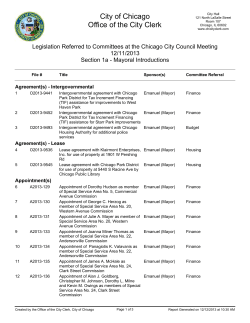- Chicago City Clerk