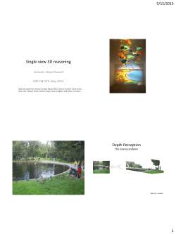 Single-view 3D reasoning