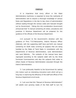 Revenue Manual - Tirunelveli District Administration