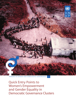 Quick Entry Points to Women`s Empowerment and