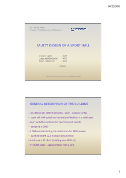 faulty design of a sport hall