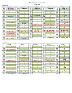 X/Y Schedule