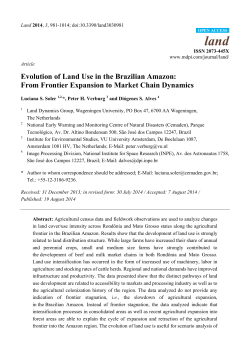 Evolution of Land Use in the Brazilian Amazon: From Frontier