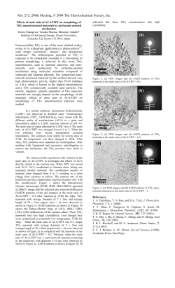 Effects of Mole Ratio of ACA/TIPT on