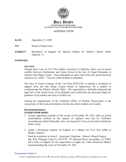 Historic Marker for Minter`s Ranch Affair