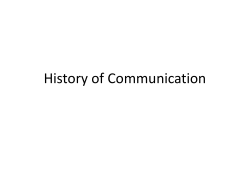 History of Communication