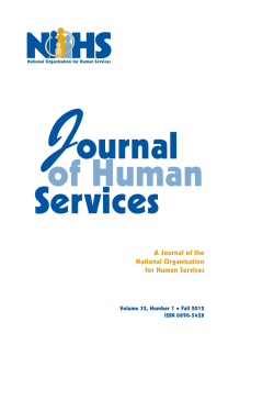 ournal of Human Services - National Organization for Human Services