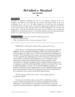 McCulloch v. Maryland