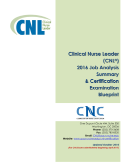 New CNL Exam Content Outline