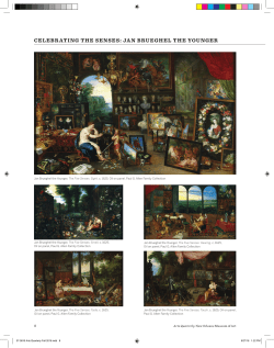 celebrating the senses: jan brueghel the younger