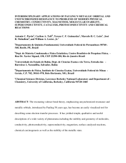 interdisciplinary applications of pauling`s metallic orbital