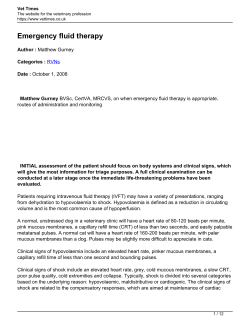 Emergency fluid therapy