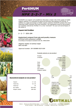 FertiHUM NPK 2-2-7 - Mix 2