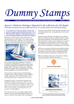 Questa`s Chichester Printing is Reported in the