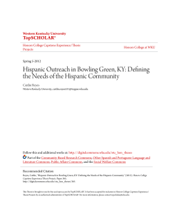 Hispanic Outreach in Bowling Green, KY - TopSCHOLAR