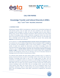 Knowledge Transfer and Cultural Diversity in MNCs