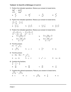 Testbank for Quiz #2 on McKeague 4.3 and 4.4 3 Perform the
