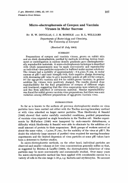 Micro-electrophoresis of Cowpox and Vaccinia